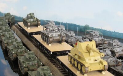 Série 8 – Plošinové vozy DRG s nákladem lehkého tanku vzor 38